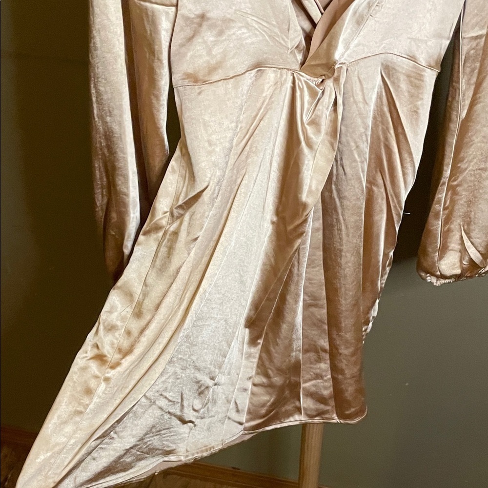 By Together Satin dress in Champagne - Picture 6 of 7